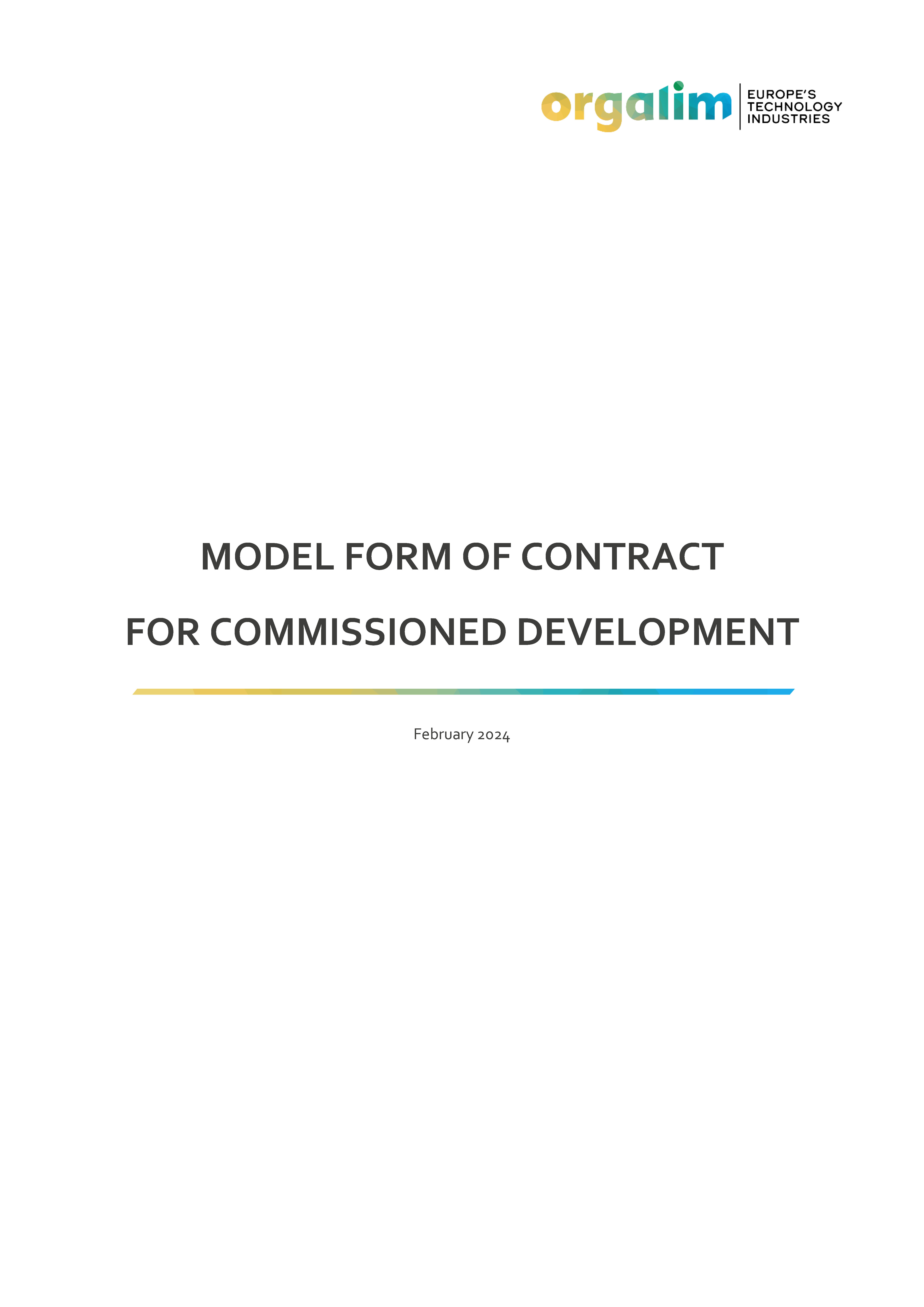 Contract for the commissioning of a development
