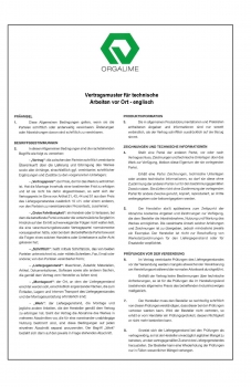 Vertragsmuster für technische Arbeiten vor Ort